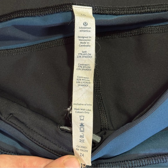 Lululemon Run: Top Speed Crop | Micro Macro Alberta Lake | Size 10 - Picture 4 of 4